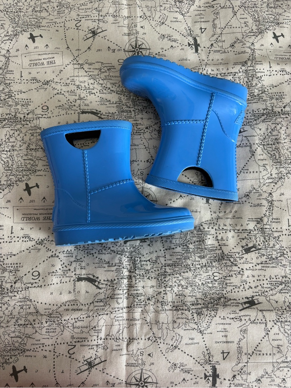UGG Kids Bright Blue Waterproof Rain Boots